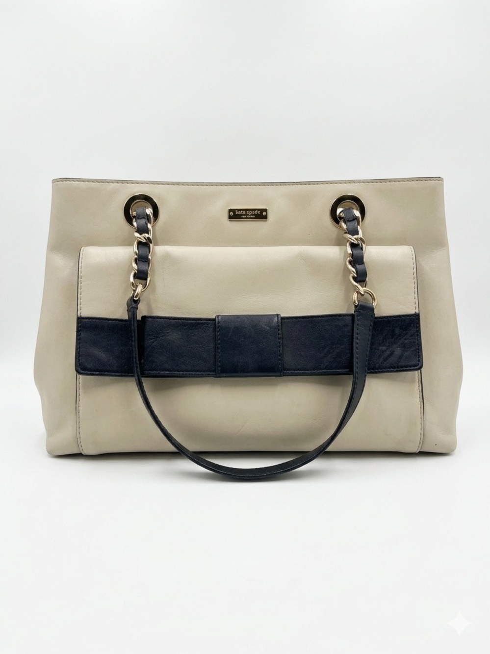 Authentic Kate Spade Grand Street Harmony Tote in black and Cream